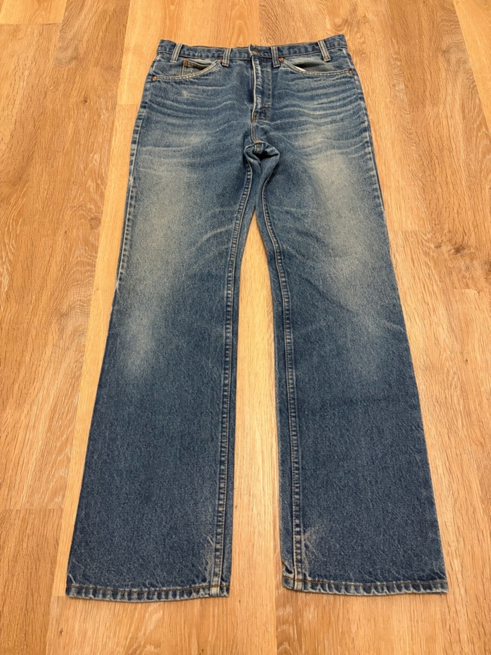 VTG 80s Levis 517 Orange Tab Bootcut Saddleman Jeans Made in USA 34x33